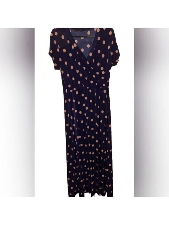 Brand Unknown Dresses & Skirts - Blue Polka Dot Maxi Dress Large